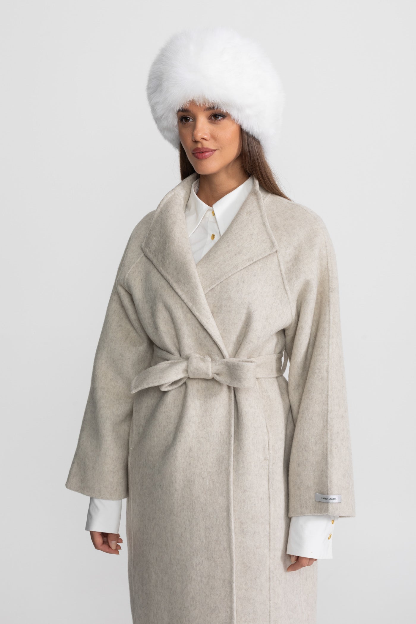 Esmé | Abrigo Wrap de Lana con Cuello Embudo